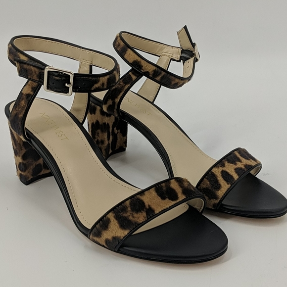Nine West Shoes - NWT NINE WEST Pixel Leopard Print Heel Sandals